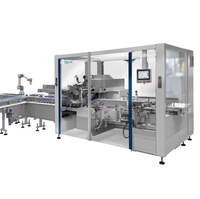 IWK CH4 cartoner with modular processing unit and protective glazing.