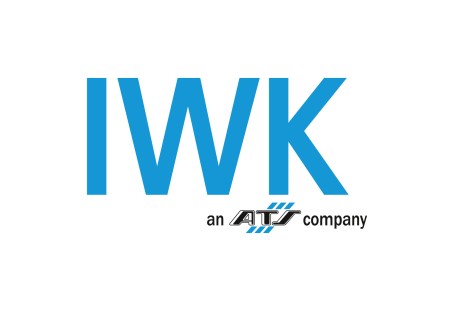 IWK logo with the addition of "an ATS company" in blue and black design.
