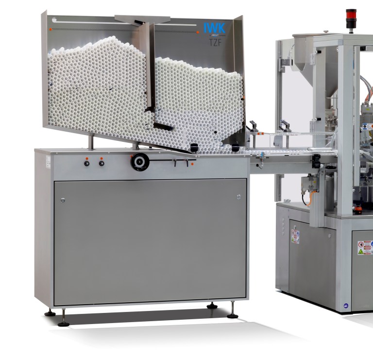 Semi-automatic tube feeding system TZF (up to 220 tubes/min.) - Tube feeding system
